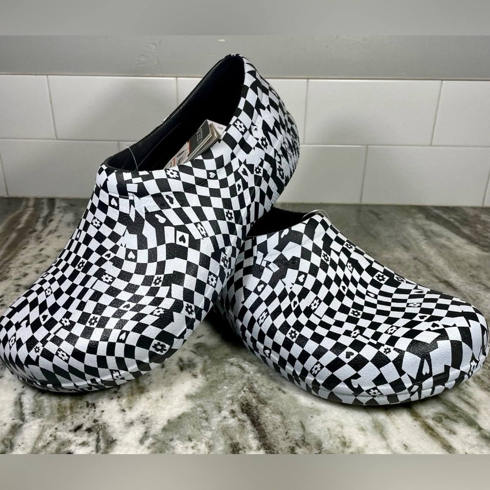 Crocs On The Clock Graphic Work Clogs Shoes Slippers - Sizes Mens 9 / Womens 11